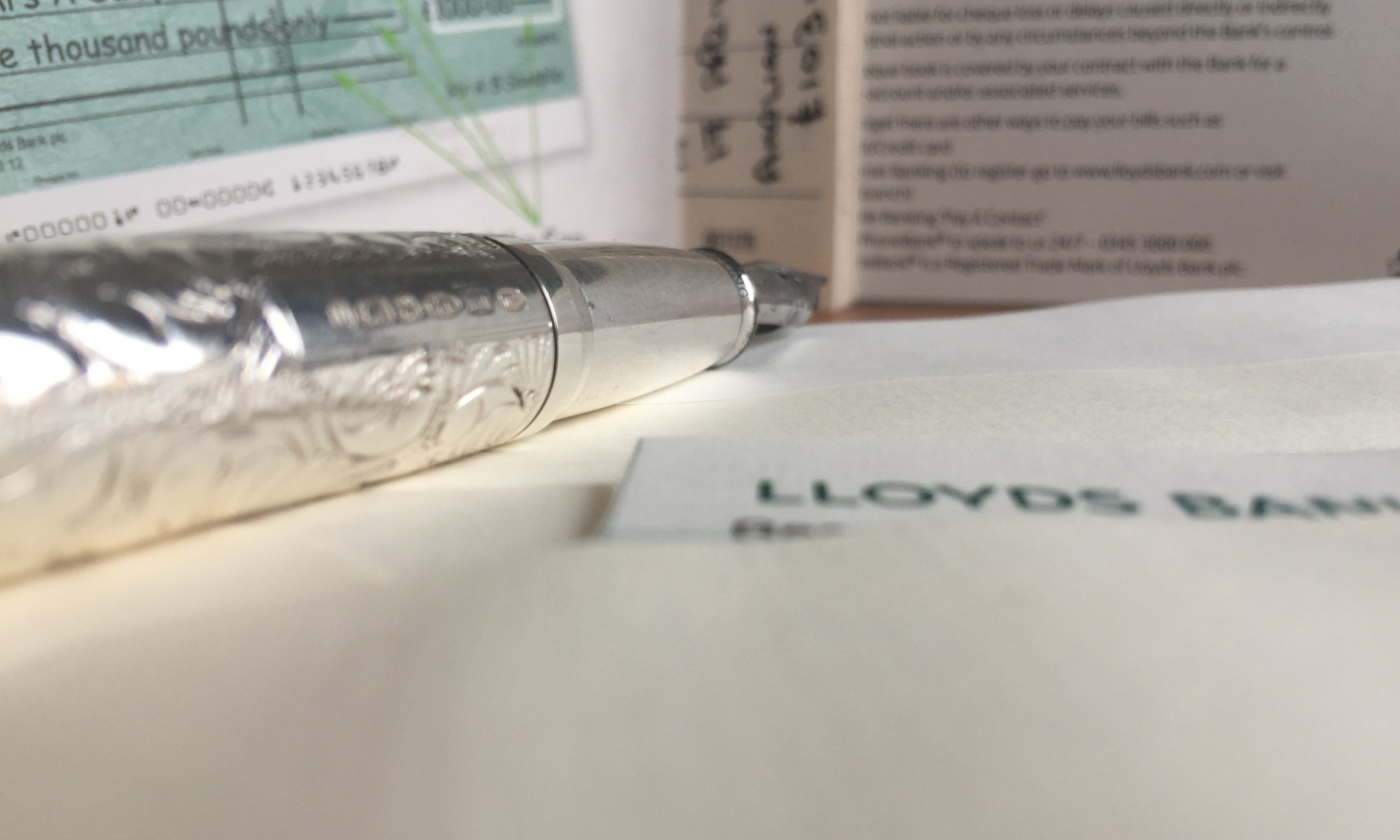 downteching cheque book